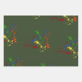 Glitzer Paintball Party Paint Spritzer Geschenkpapier Set (Vorderseite 2)