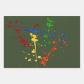Glitzer Paintball Party Paint Spritzer Geschenkpapier Set (Vorderseite)