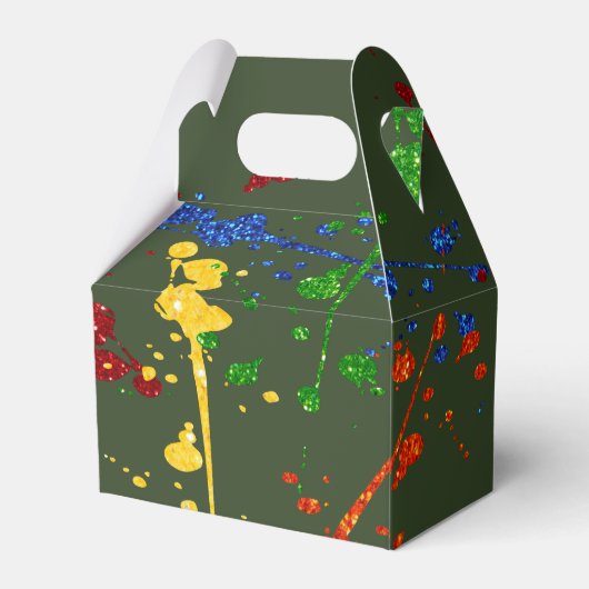 Glitzer Paintball Party Paint Spritzer Geschenkschachtel (Rückseite)