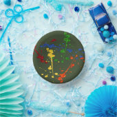 Glitzer Paintball Party Paint Spritzer Pappteller (Party)