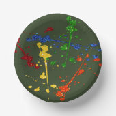 Glitzer Paintball Party Paint Spritzer Pappteller (Vorderseite)