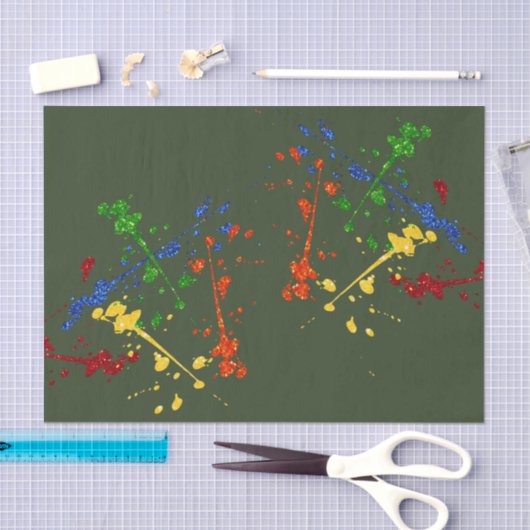 Glitzer Paintball Party Paint Spritzer Seidenpapier (Handwerk)