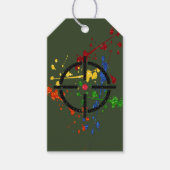 Glitzer Paintball Party Ziele Geschenkanhänger (Vorderseite)