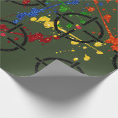 Glitzer Paintball Party Ziele Geschenkpapier (Ecke)