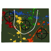 Glitzer Paintball Party Ziele Große Geschenktüte (Vorderseite)