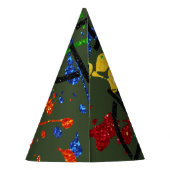 Glitzer Paintball Party Ziele Partyhütchen (Rückseite)