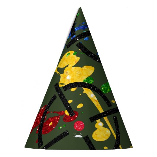 Glitzer Paintball Party Ziele Partyhütchen (Links)