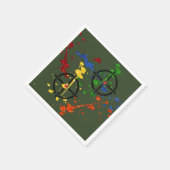 Glitzer Paintball Party Ziele Serviette (Ecke)