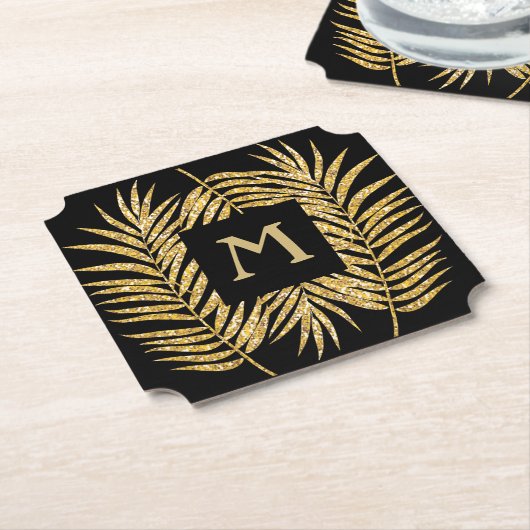 Glitzer Palm Tree TICKET Form Untersetzer (angewinkelt)