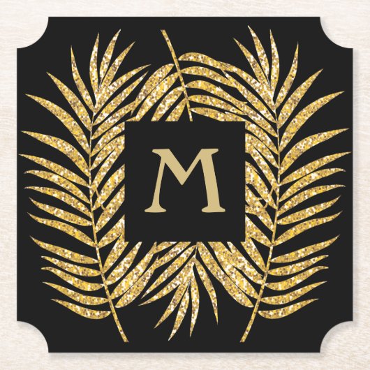 Glitzer Palm Tree TICKET Form Untersetzer (Vorderseite)