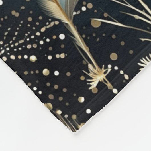 Glitzer Pampas Grass Fleecedecke (Ecke)