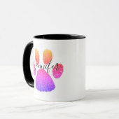 Glitzer Papwprint personalisierte Kaffee Tasse (Vorderseite Links)