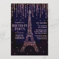 Glitzer Paris Eiffel Tower Geburtstag