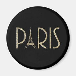 Glitzer PARIS Magnet