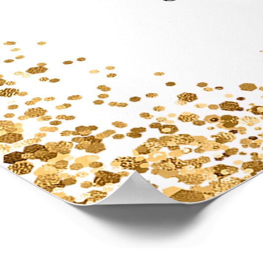 Glitzer Party Begrüßungszeichen Poster (Ecke)