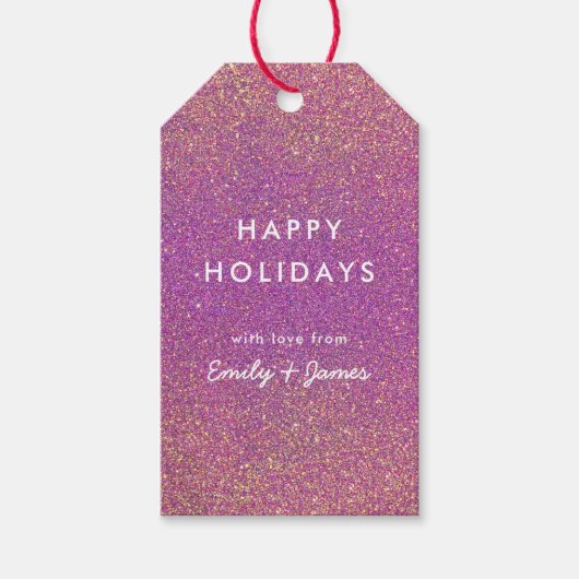 Glitzer Party Geschenkanhänger (Vorderseite)