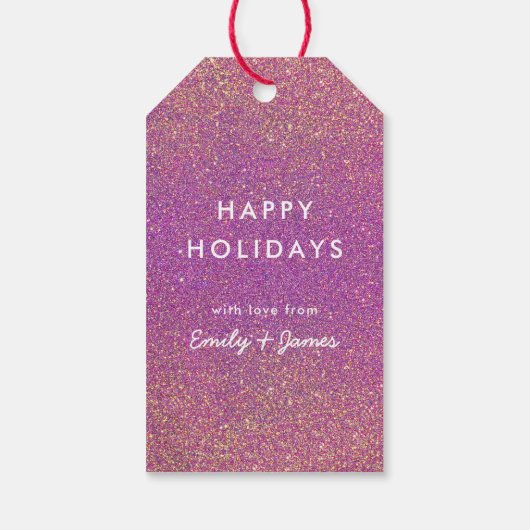 Glitzer Party Geschenkanhänger (Rückseite)