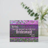 Glitzer Party Glam - Werden Sie meine Bridesmaid? Einladungspostkarte (Stehend Vorderseite)