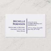 Glitzer-Party-Monogramm Visitenkarte (Rückseite)