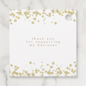 Glitzer Party Rose und Gold Vielen Dank Geschenkanhänger (Rückseite)