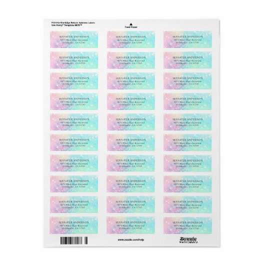 Glitzer Pastel Bokeh Girly Colorful Pattern (Vorne)