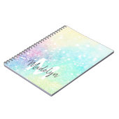 Glitzer Pastel Bokeh Girly Colorful Pattern Notizblock (Linke Seite)