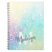 Glitzer Pastel Bokeh Girly Colorful Pattern Notizblock (Vorderseite)