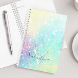 Glitzer Pastel Bokeh Girly Colorful Pattern Planer<br><div class="desc">Ein wunderschönes pastellfarbenes Glitzer-Muster,  das Sie mit Ihren individuellen Details personalisieren können.</div>