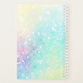 Glitzer Pastel Bokeh Girly Colorful Pattern Planer (Rückseite)