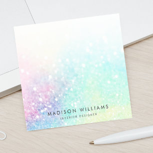 Glitzer Pastel Bokeh Girly Colorful Pattern Post-it Klebezettel