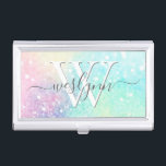 Glitzer Pastel Bokeh Girly Colorful Pattern Visitenkarten Dose<br><div class="desc">Ein wunderschönes pastellfarbenes Glitzer-Muster,  das Sie mit Ihren individuellen Details personalisieren können.</div>