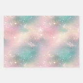 Glitzer Pastel Milky Way Galaxy Individuelle Name Geschenkpapier Set (Vorderseite 3)