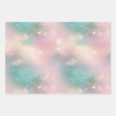 Glitzer Pastel Milky Way Galaxy Individuelle Name Geschenkpapier Set (Vorderseite 2)