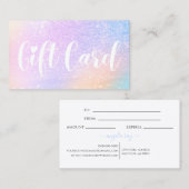 Glitzer Pastel Rainbow Store Geschenkkarten Visitenkarte (Vorne/Hinten)