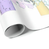 Glitzer Pastellfarben gestalten Bäume Geschenkpapier (Rolleneckpunkt)