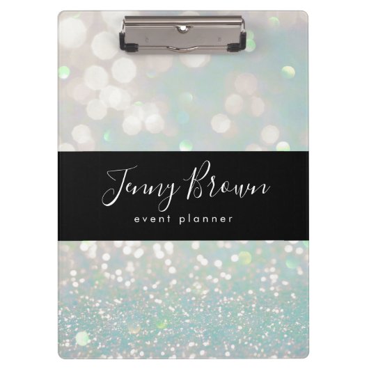 Glitzer-Pastellfunk-Zwischenablage Klemmbrett (Vorderseite)