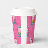 Glitzer Pastete Pink Black Unicoron Paper Cups Pappbecher (Links)