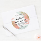 Glitzer Pastete Wasserfarbe Karosserietablett Runder Aufkleber (Umschlag)