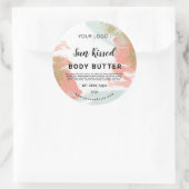 Glitzer Pastete Wasserfarbe Karosserietablett Runder Aufkleber (Tasche)