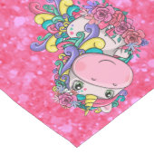 Glitzer Pastle Pink Einhorn Long Table Runner Großer Tischläufer (Ecke)