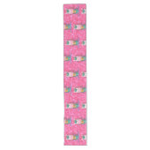 Glitzer Pastle Pink Einhorn Long Table Runner Großer Tischläufer (Vorderseite)