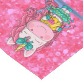 Glitzer Pastle Pink Einhorn Long Table Runner Großer Tischläufer (Ecke)