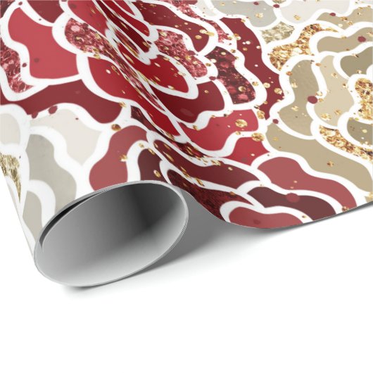 Glitzer Pattern Geschenkpapier (Rolleneckpunkt)