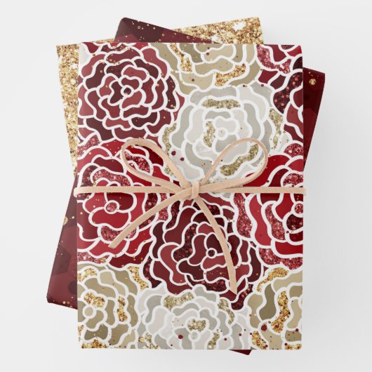 Glitzer Pattern Geschenkpapier Set (Beispiel)