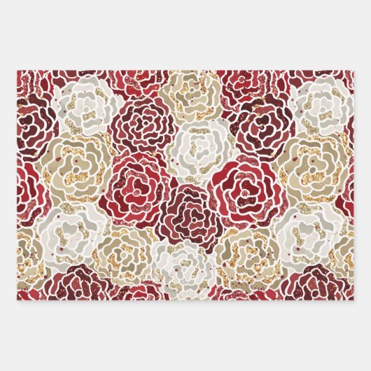 Glitzer Pattern Geschenkpapier Set (Vorderseite)