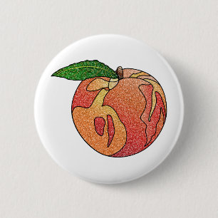 Glitzer Peach Button