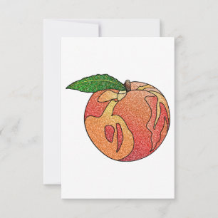 Glitzer Peach Dankeskarte