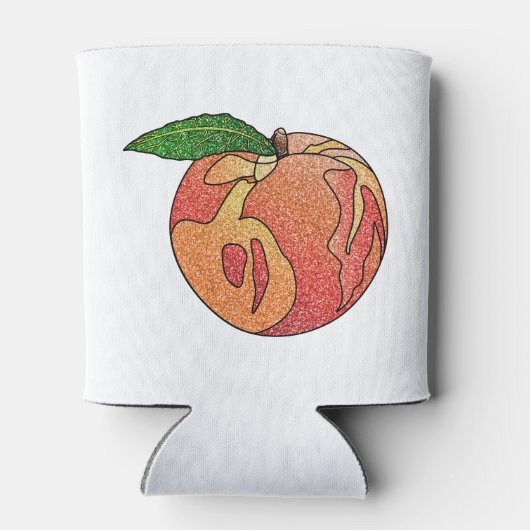 Glitzer Peach Dosenkühler (Rückseite)