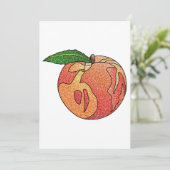 Glitzer Peach Einladung (Stehend Vorderseite)