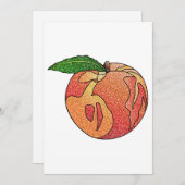 Glitzer Peach Einladung (Vorne/Hinten)